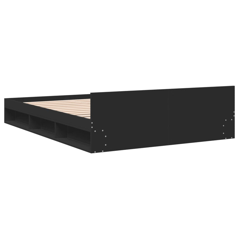 Modern Wooden Queen Size 1.6m Bed Frame Base With Under Storage Space Drawers