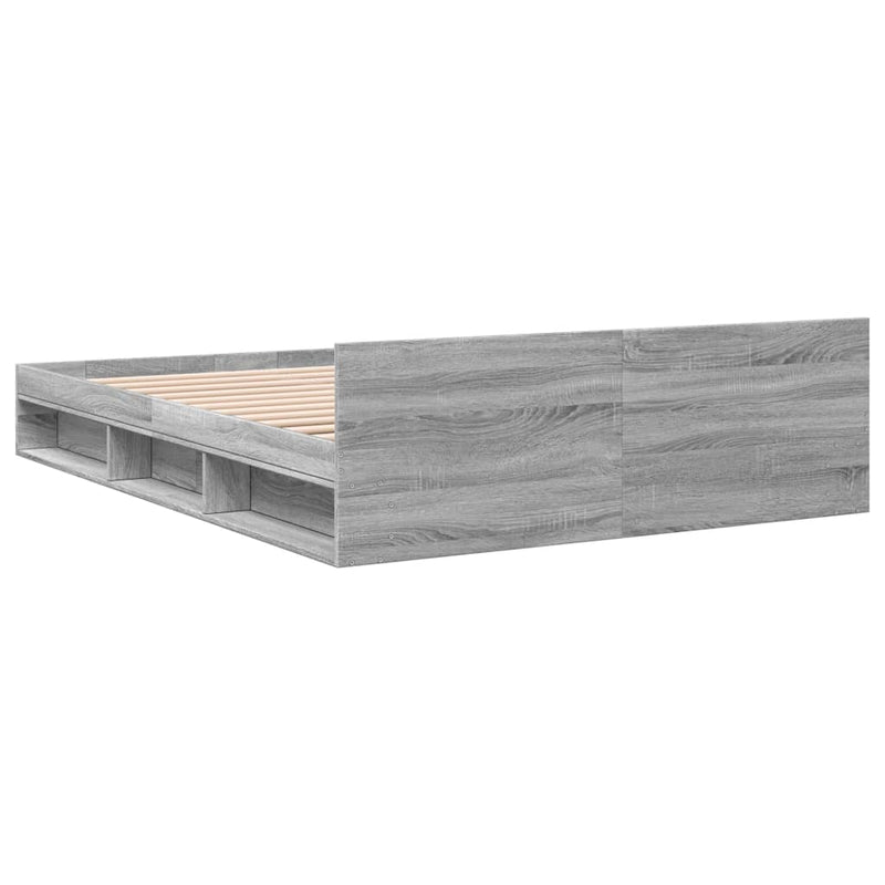 Modern Wooden Queen Size 1.6m Bed Frame Base With Under Storage Space Drawers