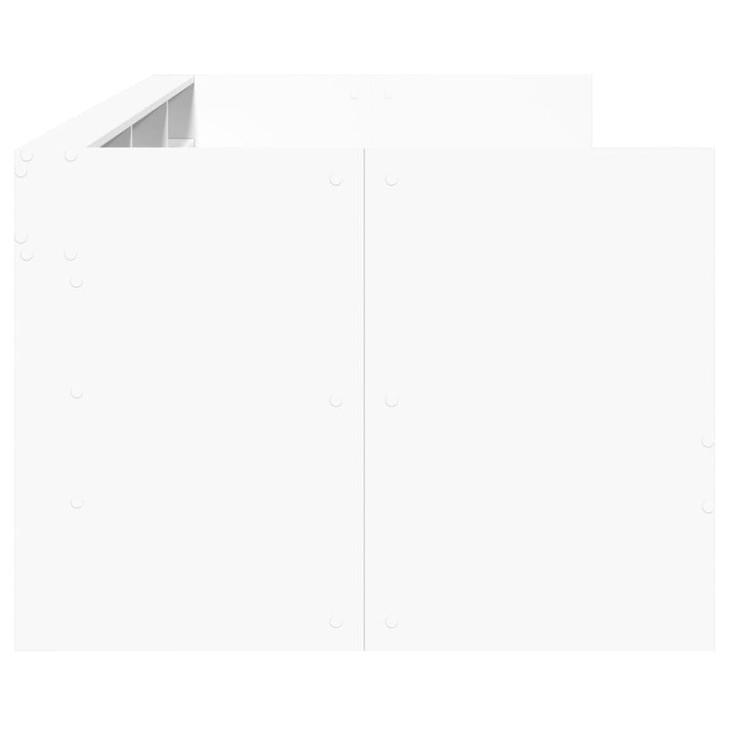 Daybed with Drawers without Mattress White 90x190 cm Single
