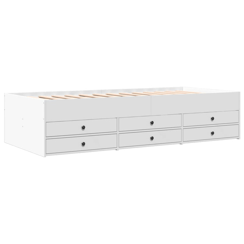 Modern Wooden 2-in-1 Single Size 90cm Daybed With 6 Storage Drawers Wood Sofa Beds