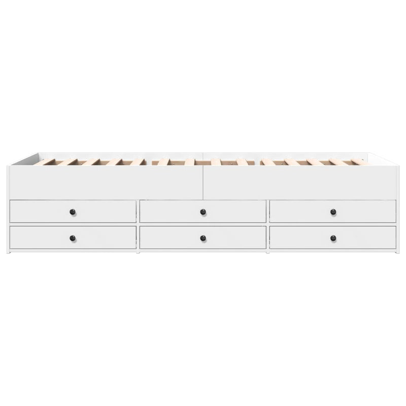 Modern Wooden 2-in-1 Single Size 90cm Daybed With 6 Storage Drawers Wood Sofa Beds