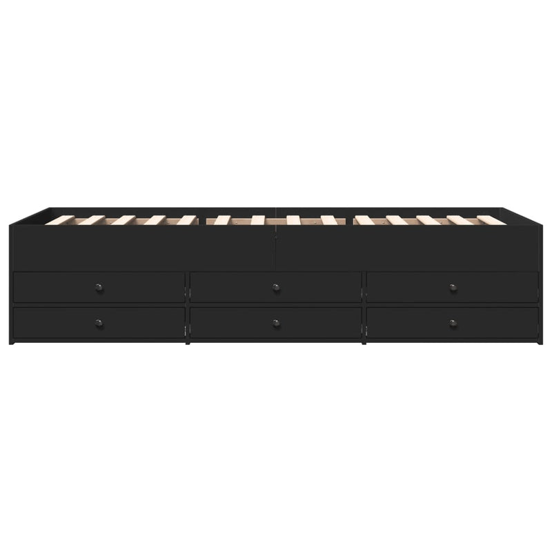 Modern Wooden 2-in-1 Single Size 90cm Daybed With 6 Storage Drawers Wood Sofa Beds