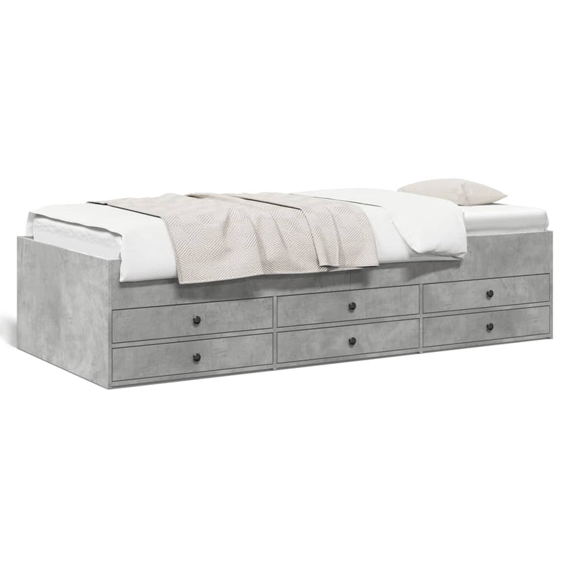 Modern Wooden 2-in-1 Single Size 90cm Daybed With 6 Storage Drawers Wood Sofa Beds