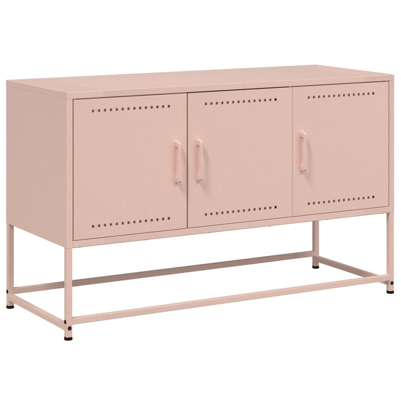 Industrial Steel 40 Inch TV Tele Stand Unit Cabinet With 3 Doors Storage