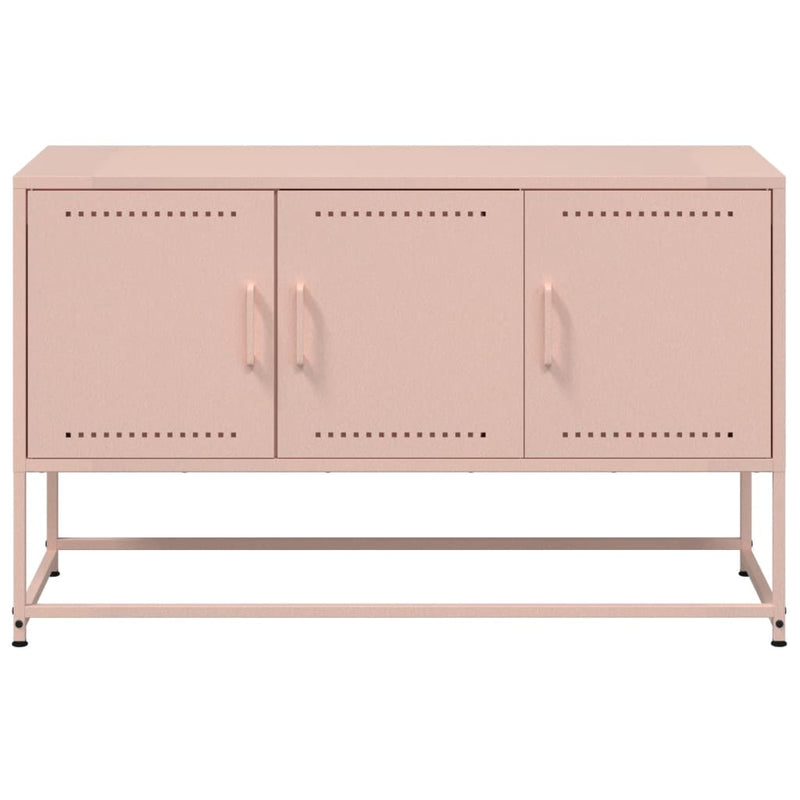 Industrial Steel 40 Inch TV Tele Stand Unit Cabinet With 3 Doors Storage