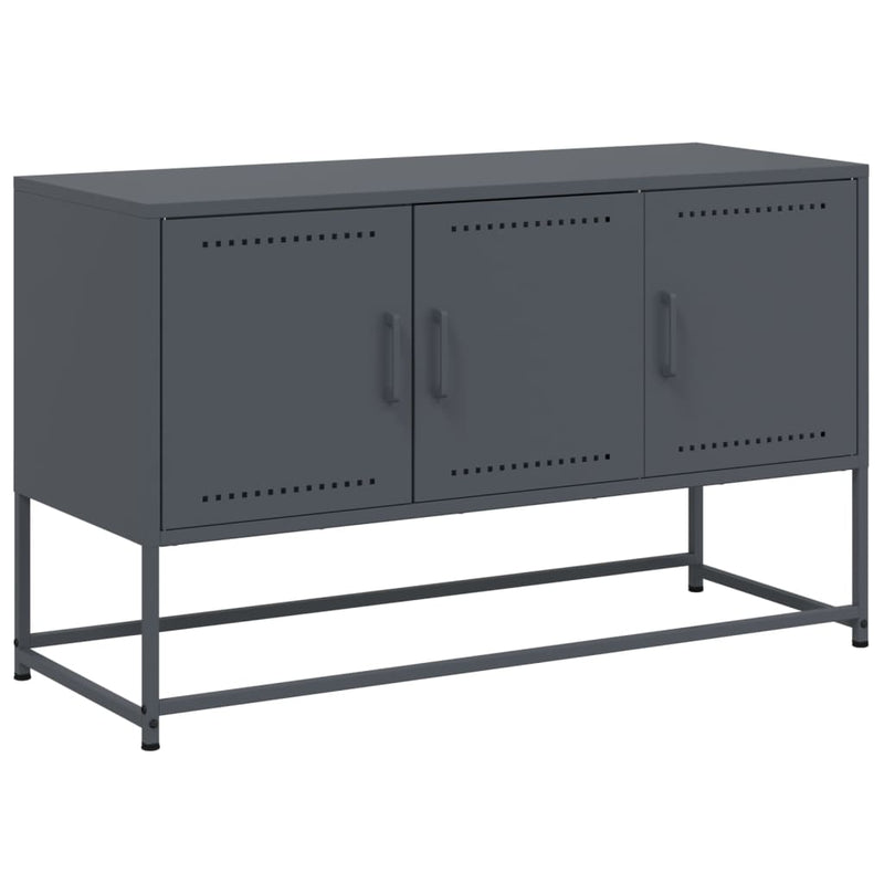 Industrial Steel 40 Inch TV Tele Stand Unit Cabinet With 3 Doors Storage