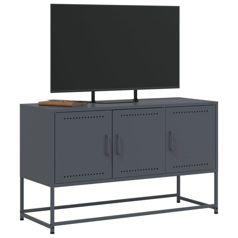 Industrial Steel 40 Inch TV Tele Stand Unit Cabinet With 3 Doors Storage