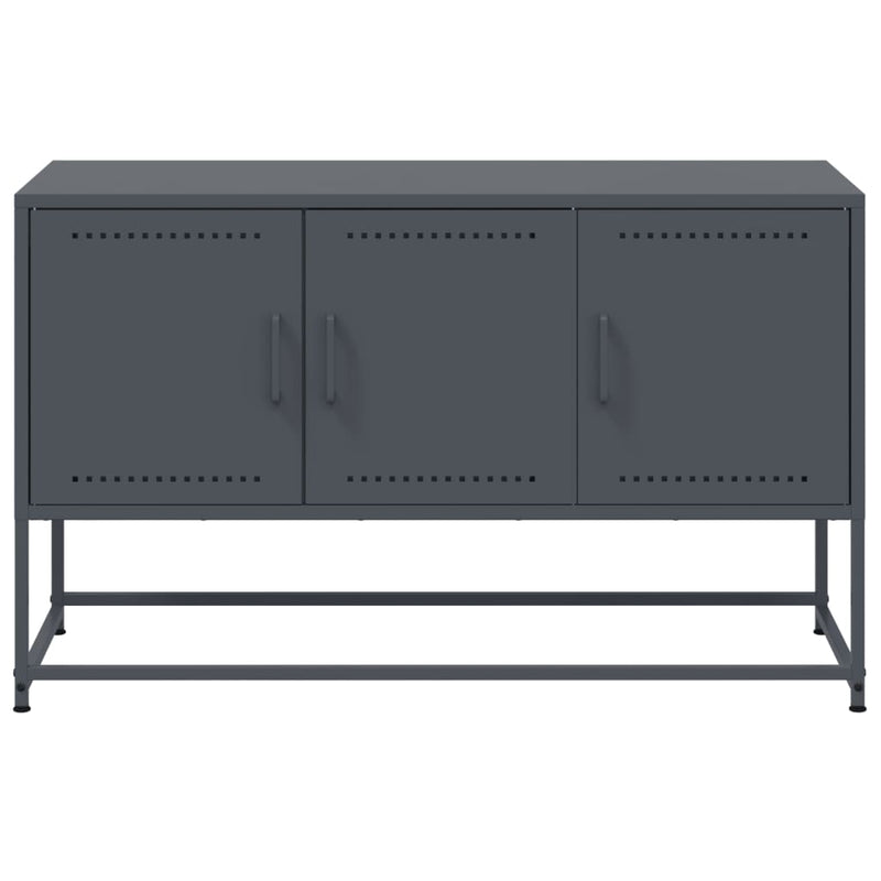 Industrial Steel 40 Inch TV Tele Stand Unit Cabinet With 3 Doors Storage