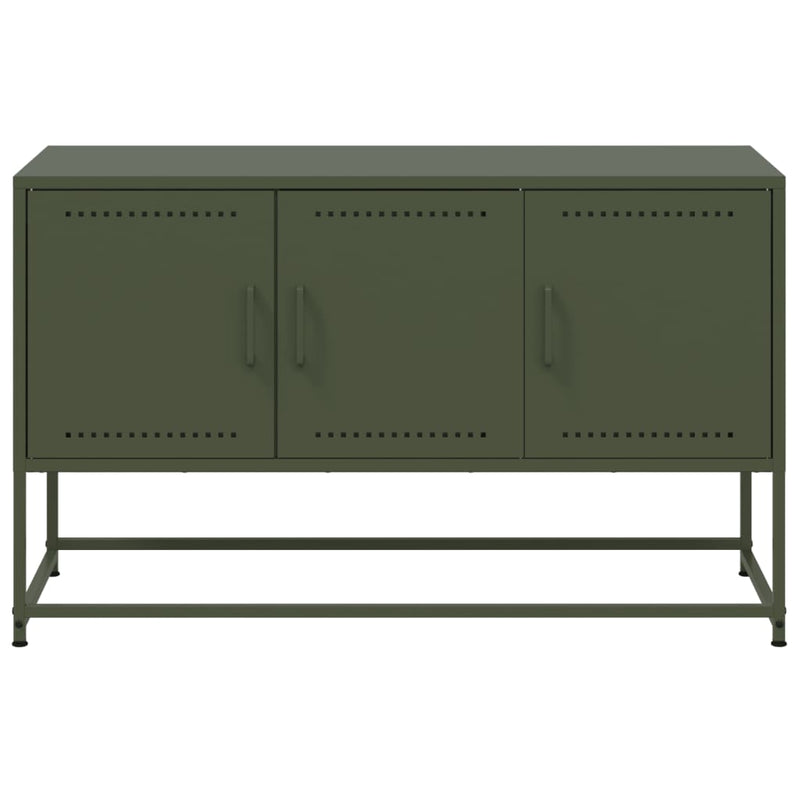 Industrial Steel 40 Inch TV Tele Stand Unit Cabinet With 3 Doors Storage