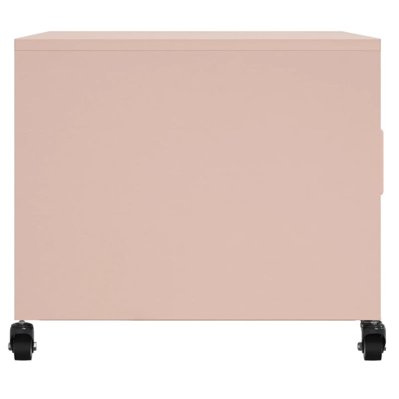 Coffee Table Pink 68x50x43.5 cm Steel