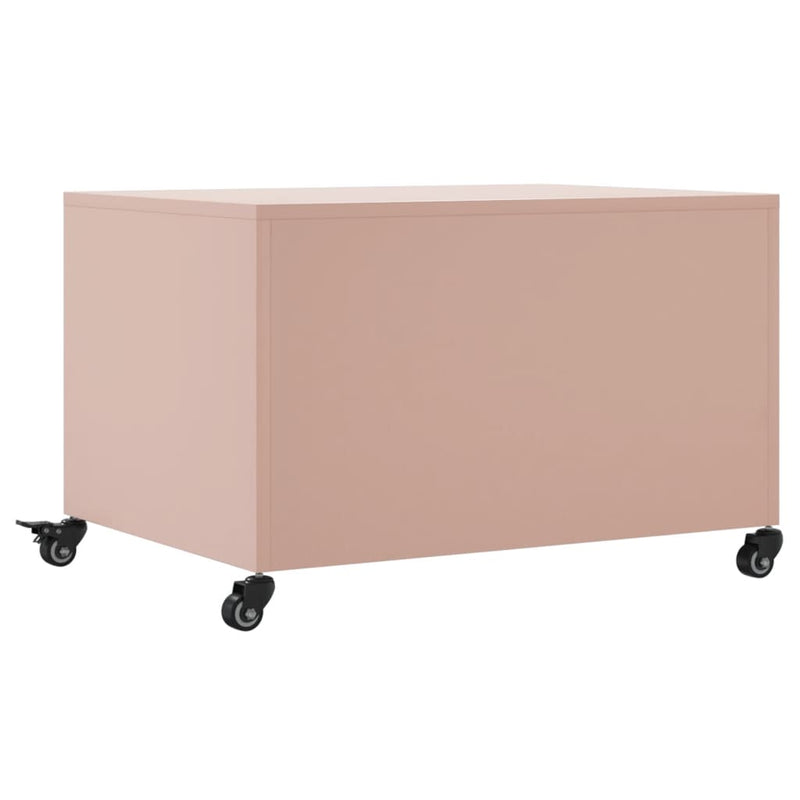 Coffee Table Pink 68x50x43.5 cm Steel