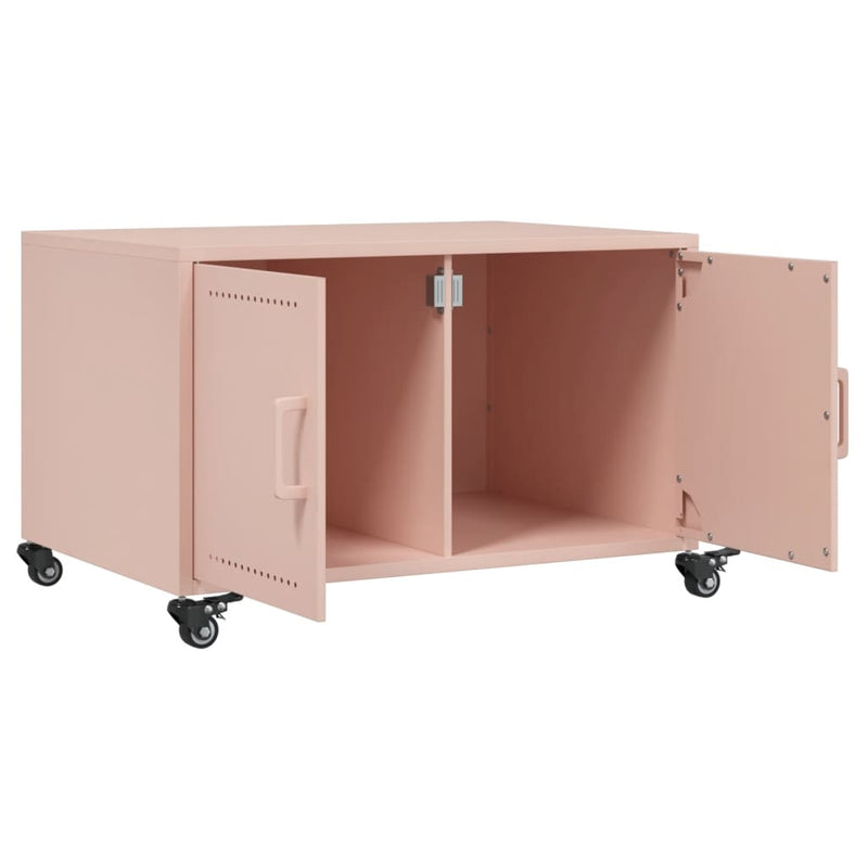Coffee Table Pink 68x50x43.5 cm Steel