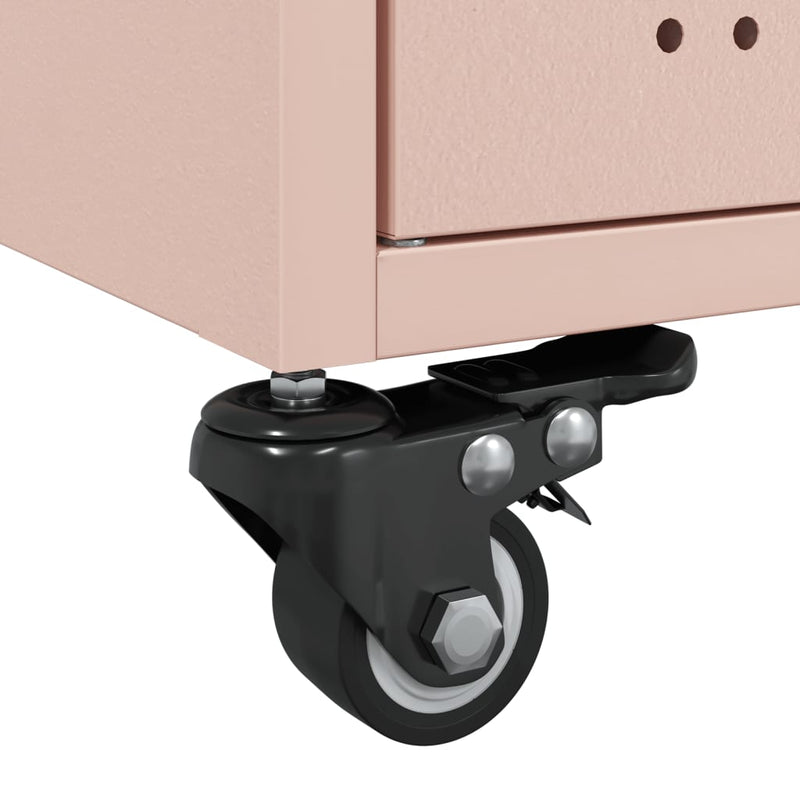 Coffee Table Pink 68x50x43.5 cm Steel