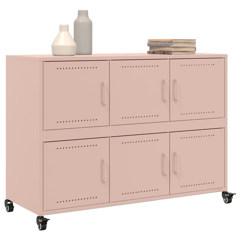 Sideboard Pink 100.5x39x72 cm Steel