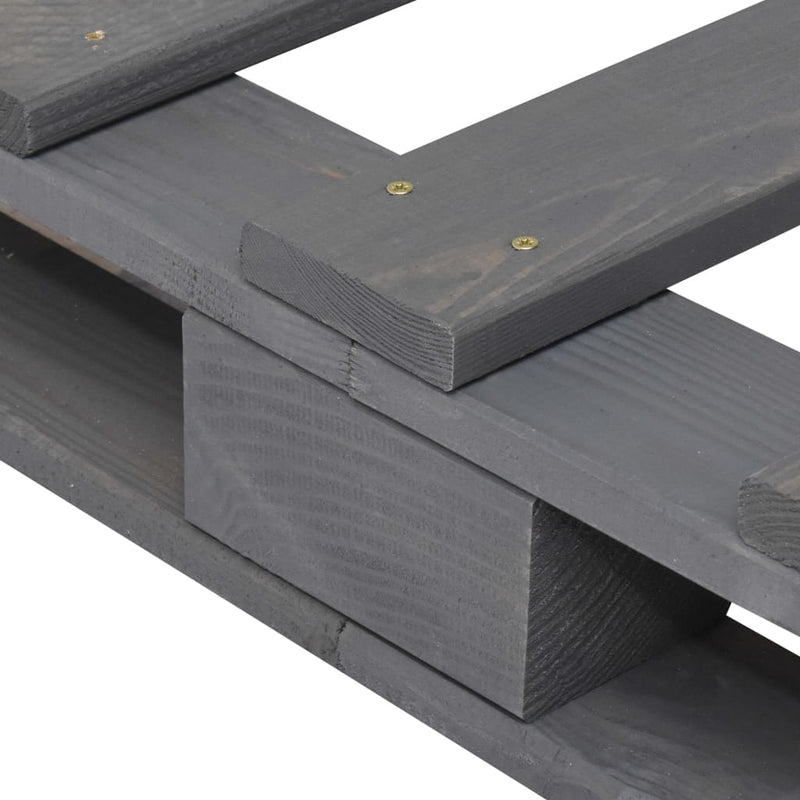 Bed Frame without Mattress  Grey 90x200 cm Solid Wood Pine
