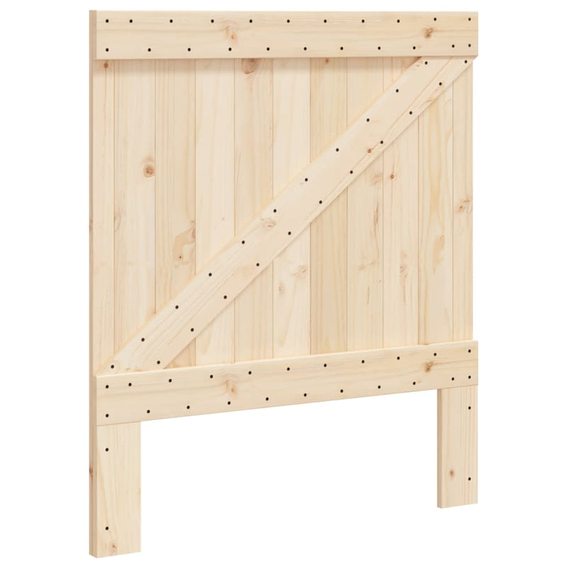 Bed Frame without Mattress  Grey 90x200 cm Solid Wood Pine
