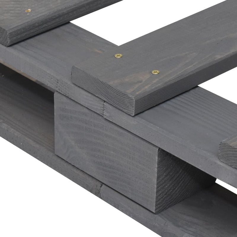 Bed Frame without Mattress  Grey 90x200 cm Solid Wood Pine