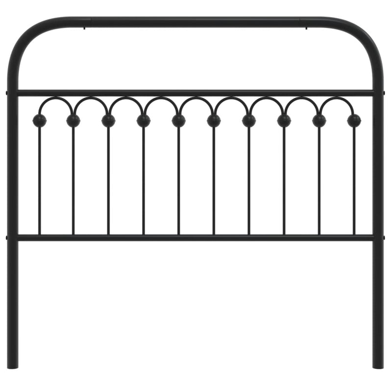 Metal Headboard Black 107 cm