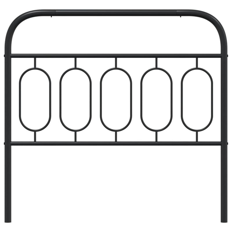 Metal Headboard Black 107 cm