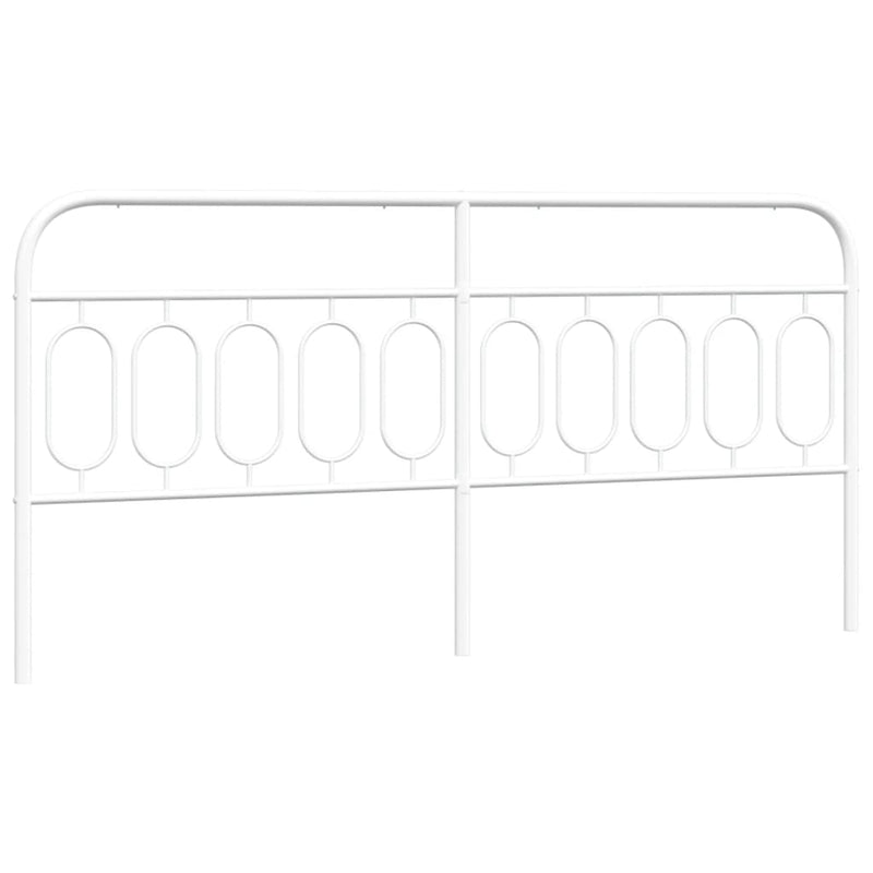 Metal Headboard White 200 cm