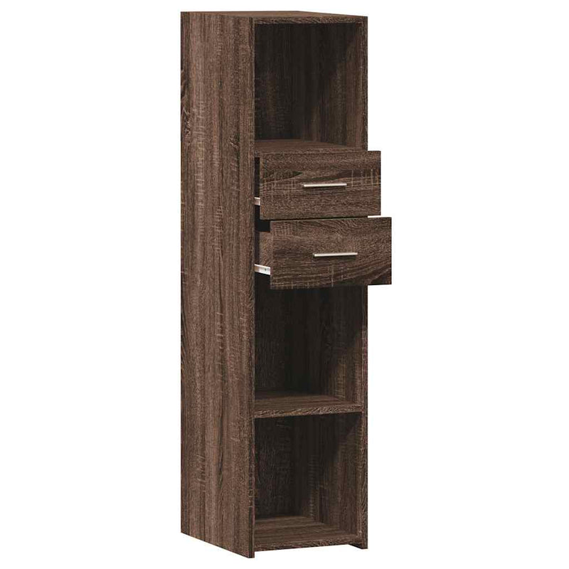 Highboard Brown Oak 30x42.5x124 cm Engineered Wood