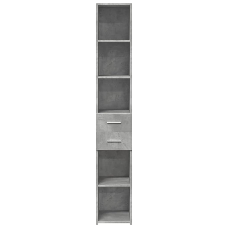 Highboard Concrete Grey 30x42.5x185 cm Engineered Wood