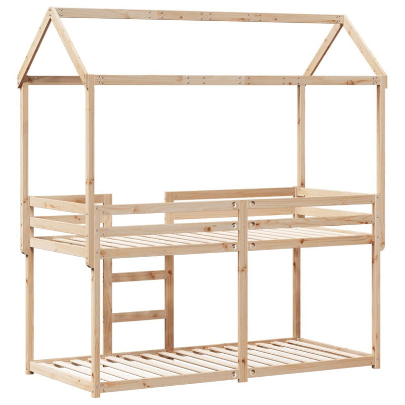 Bunk Bed without Mattress 90x200 cm Solid Wood Pine