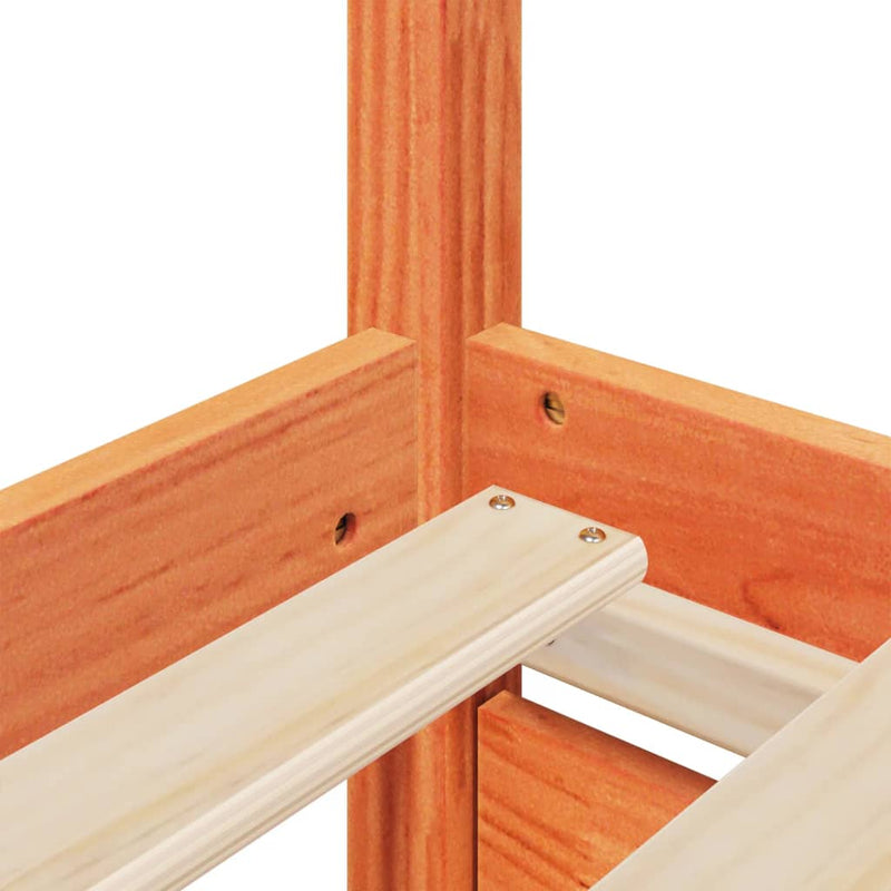 Bed Frame without Mattress Wax Brown 120x190 cm Small Double Solid Wood Pine