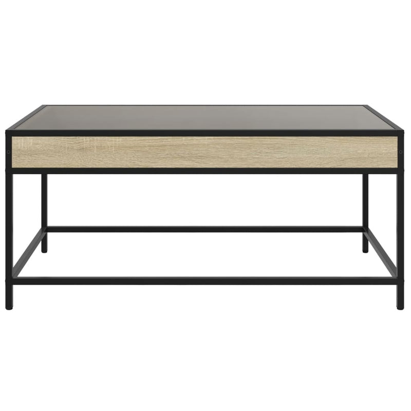 Coffee Table with Infinity LED Sonoma Oak 90x50x41 cm