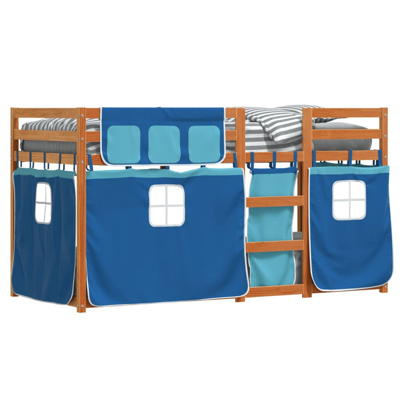 Bunk Bed without Mattress Blue 90x190 cm Single Solid Wood Pine