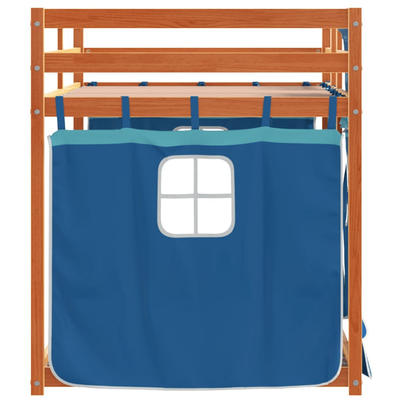Bunk Bed without Mattress Blue 90x190 cm Single Solid Wood Pine
