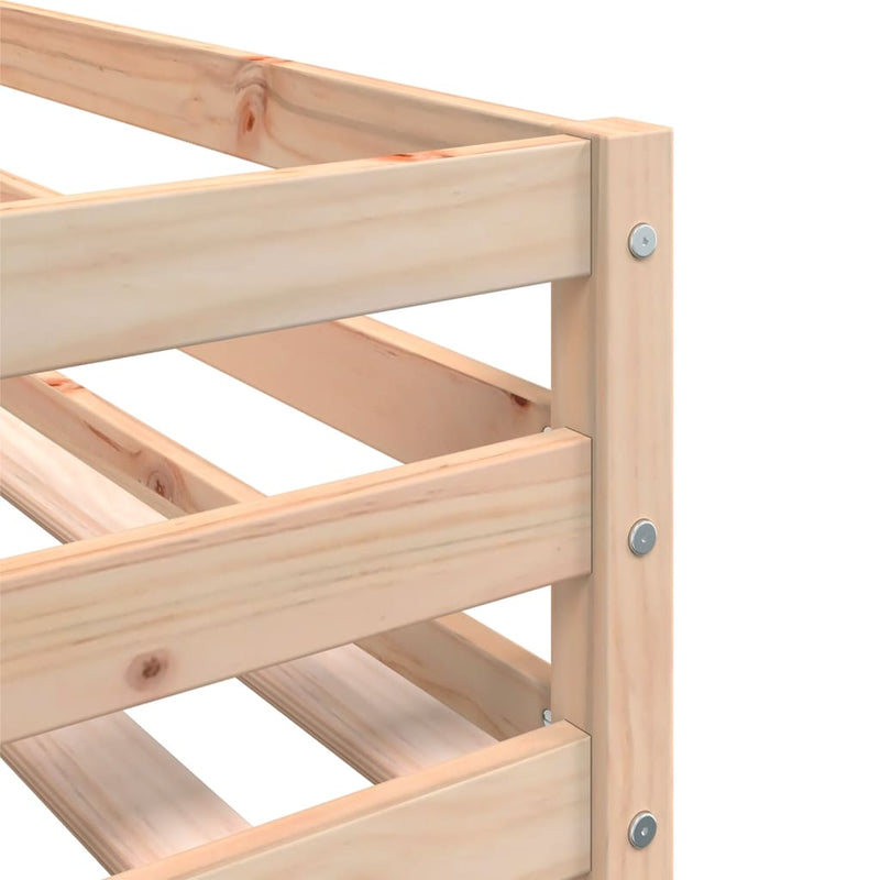 Bunk Bed without Mattress Blue 90x200 cm Solid Wood Pine
