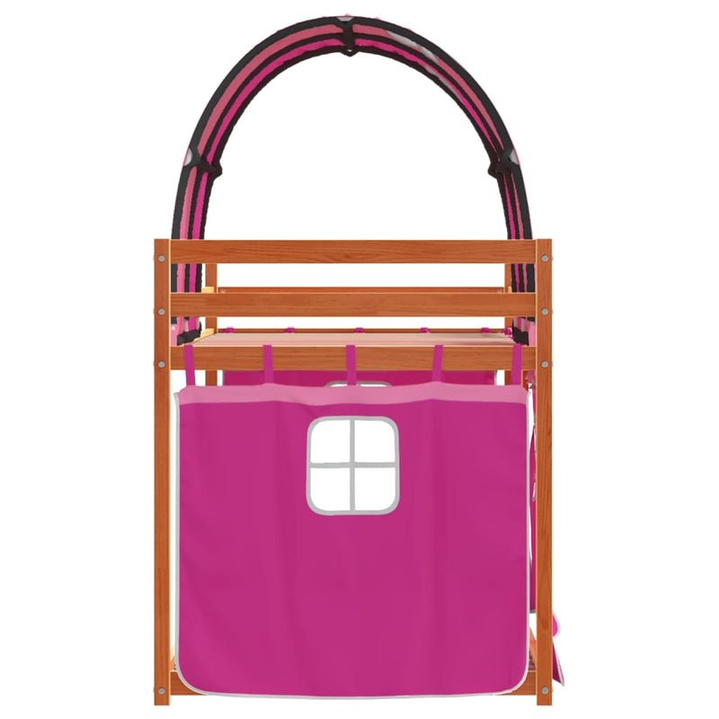Bunk Bed without Mattress Pink 90x200 cm Solid Wood Pine