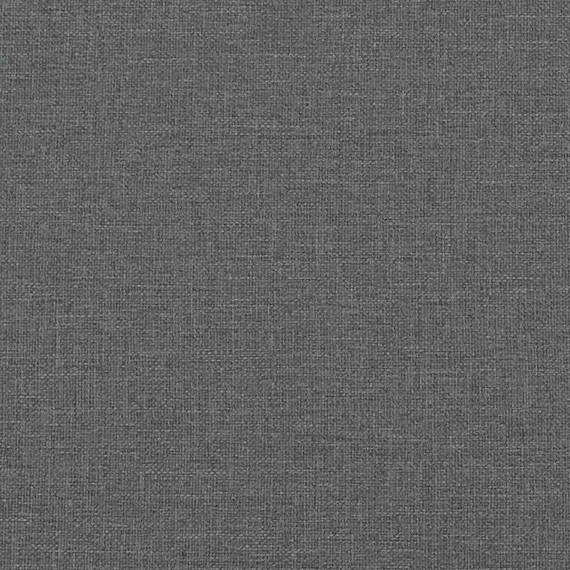 Bed Frame without Mattress Dark Grey Double Fabric