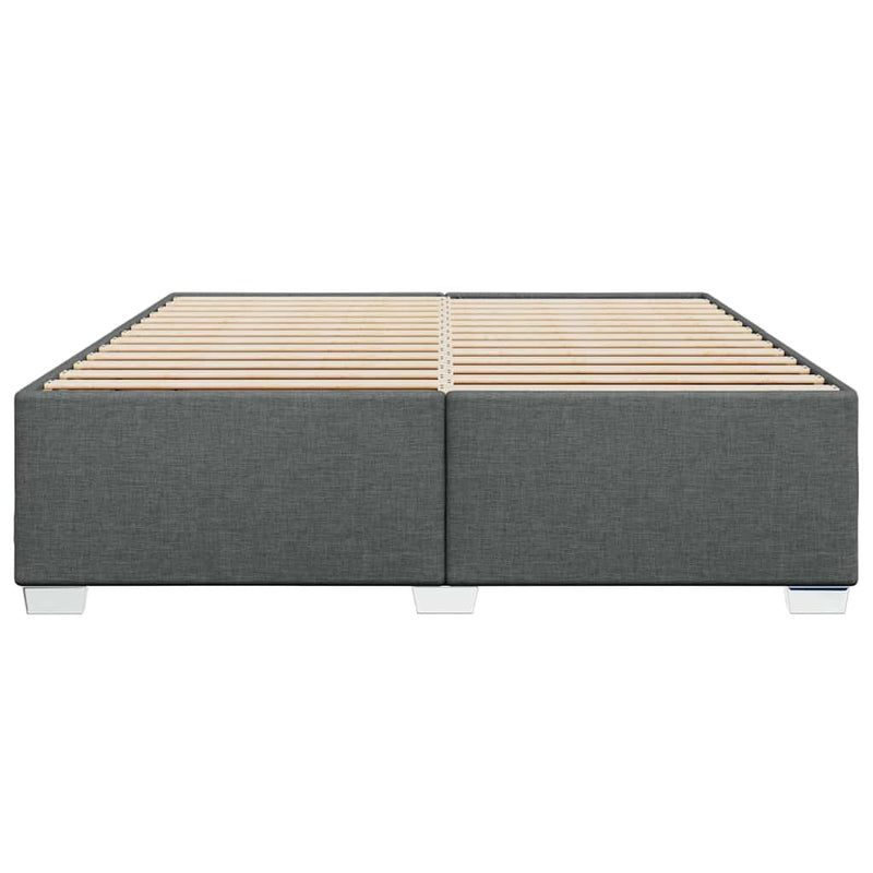 Bed Frame without Mattress Dark Grey Super King Fabric