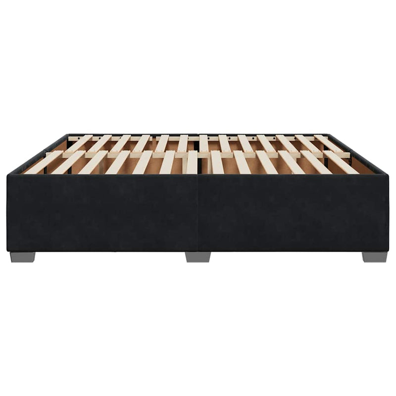 Bed Frame without Mattress Black Super King Velvet