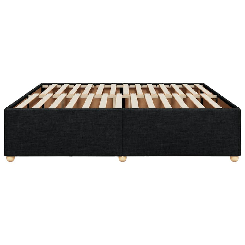 Bed Frame without Mattress Black Super King Fabric