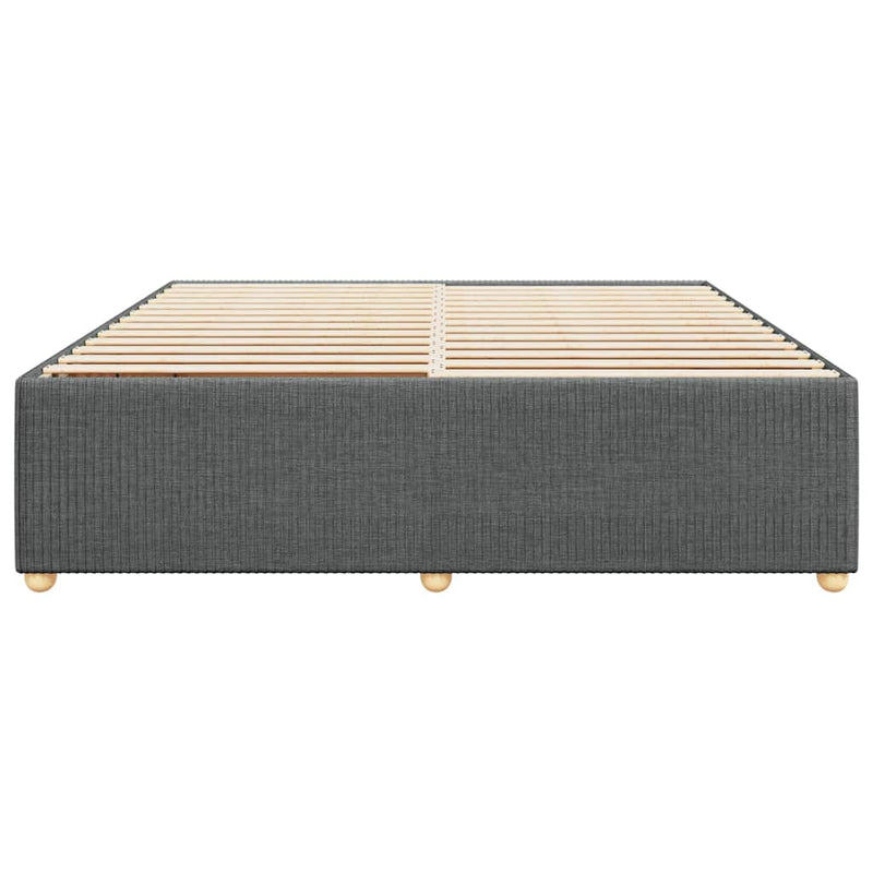 Bed Frame without Mattress Dark Grey Super King Fabric
