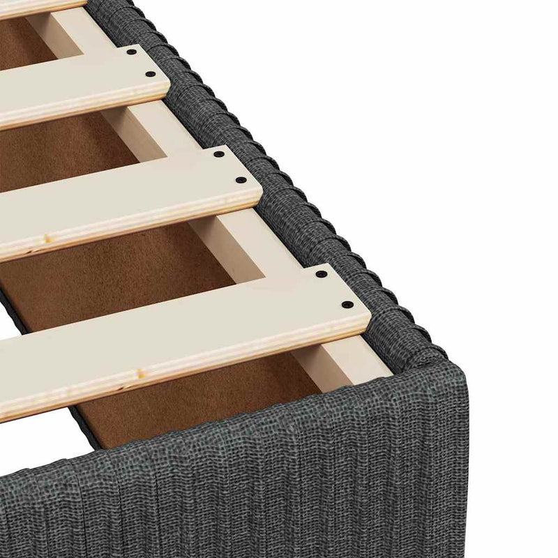 Bed Frame without Mattress Dark Grey Super King Fabric