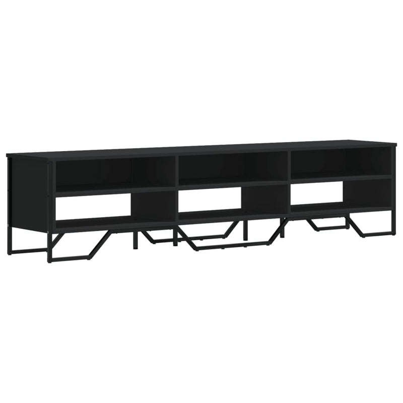 Industrial Wooden TV Tele Stand Unit Cabinet With Open Storage Compartments Wood
