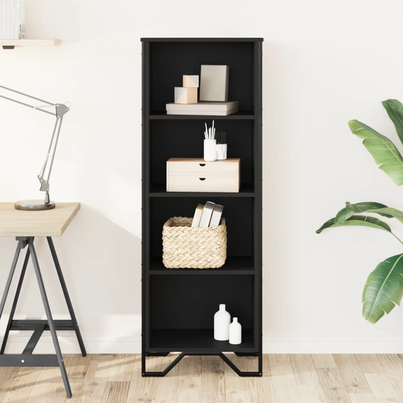 Bookcase Black 50x31x137.5 cm Engineered Wood