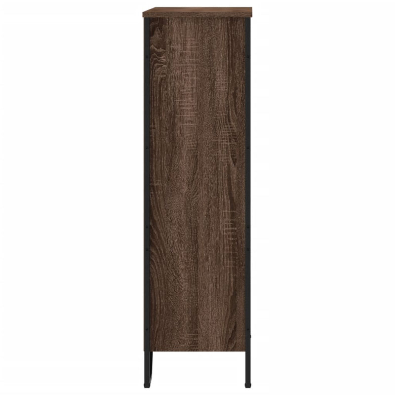 Bookcase Brown Oak 80x31x106 cm Engineered Wood