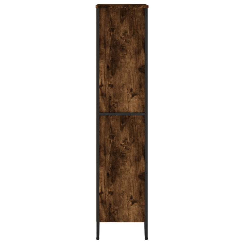 Bookcase Smoked Oak 80x31x137.5 cm Engineered Wood