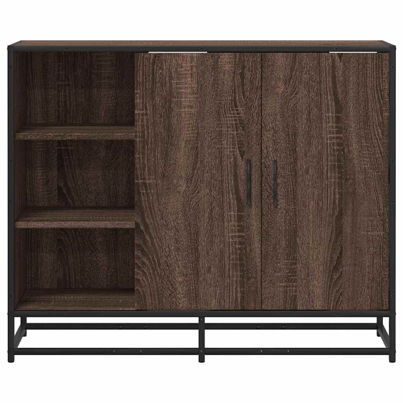 Sideboard Brown Oak 92x35x76 cm Engineered Wood