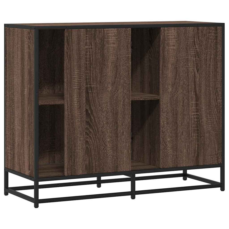 Sideboard Brown Oak 92x35x76 cm Engineered Wood