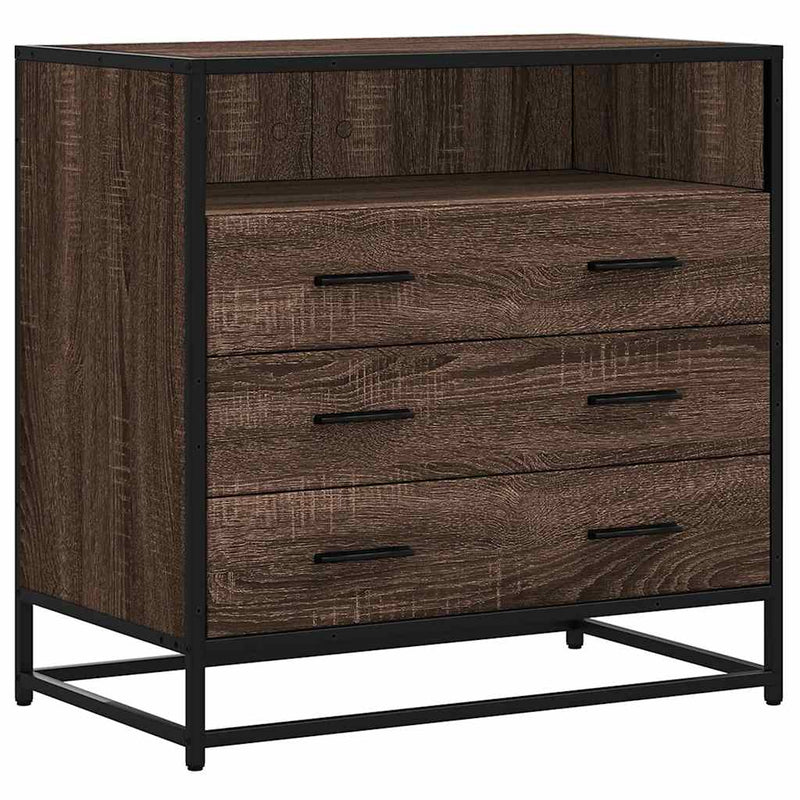 Drawer Cabinet Brown Oak 70x41x70 cm Engineered Wood