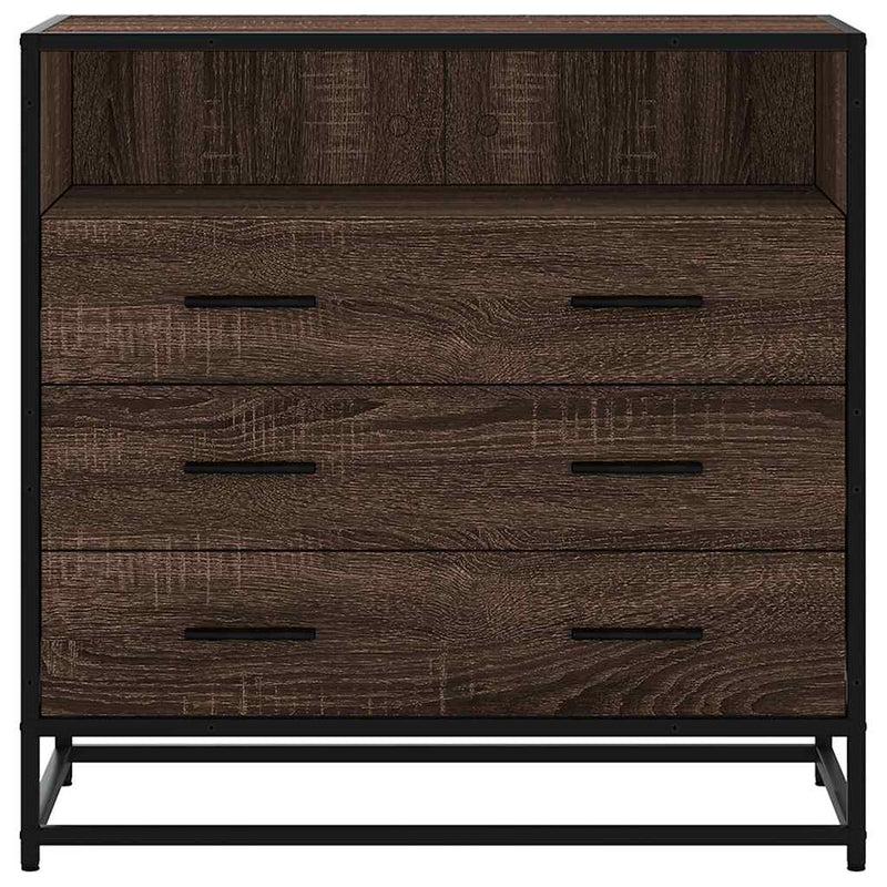 Drawer Cabinet Brown Oak 70x41x70 cm Engineered Wood