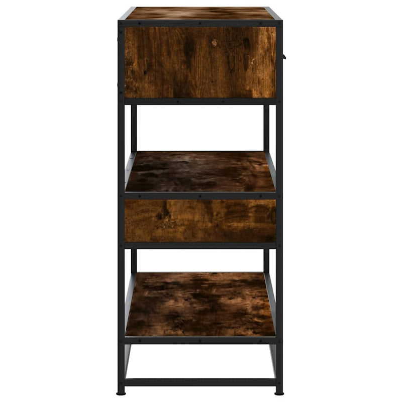 Modern Wooden Hallway Console Table With 2 Storage Drawers & Shelves Wood