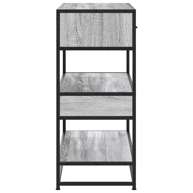 Modern Wooden Hallway Console Table With 2 Storage Drawers & Shelves Wood