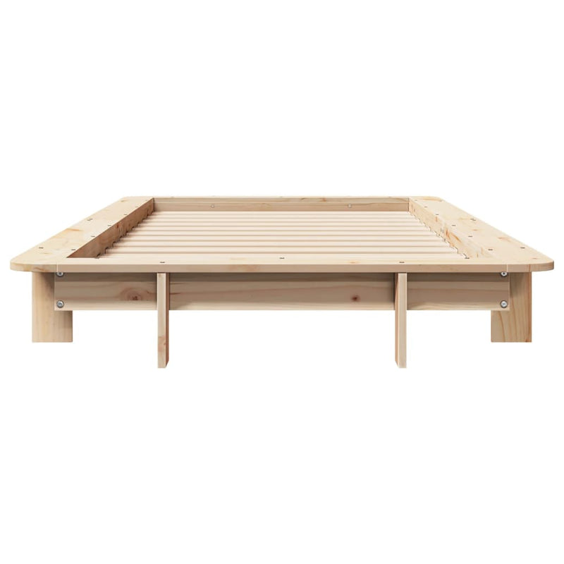 Bed Frame without Mattress 75x190 cm Small Single Solid Wood Pine